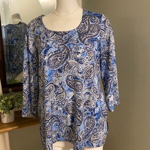 Slinky Brand  3/4 sleeve top